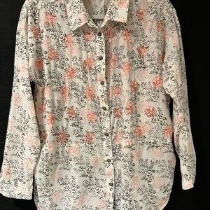 Anthropologie oversized Floral Patterned Blouse